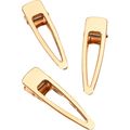 Nobrand - Kit Grampos de Cabelo Gota de Água Dourado (3 Peças)