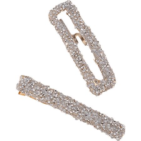 Nobrand---Kit-Grampos-de-Cabelo-Geométricos-Strass-Prateado-(2-Peças)--1