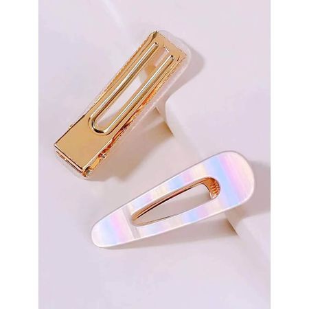 Nobrand---Kit-Grampos-de-Cabelo-Geométrico-Branco-Perolado-(2-Peças)--2