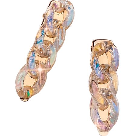 Nobrand---Kit-Grampos-de-Cabelo-Corrente-Transparente-Dourado-(2-Peças)--1