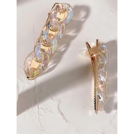 Nobrand---Kit-Grampos-de-Cabelo-Corrente-Transparente-Dourado-(2-Peças)--3