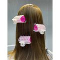 Nobrand - Kit Bobes de Cabelo com Velcro e Presilha 23mm Nº 2 Rosa (3 Peças)