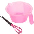 Nobrand - Kit Tigela e Fouet Misturador Aplicação de Cremes Rosa (2 Produtos)