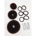 Nobrand - Kit Acessórios para Coque Rosquinha Preto (30 Peças)