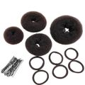 Nobrand - Kit Acessórios para Coque Rosquinha Preto (30 Peças)