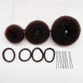 Nobrand - Kit Acessórios para Coque Rosquinha Preto (30 Peças)