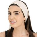 Santa Clara - Faixa para Cabelo Atoalhada Com Velcro Bege