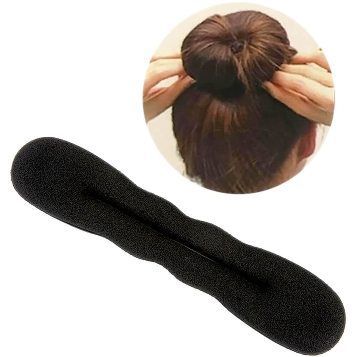 Nobrand - Bastão Modelador de Cachos Vazado Esponja Flexível 23cm Preto