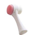 Nobrand - Bastão de Limpeza Facial 2 em 1 Pincel e Esfoliador Branco com Rosa