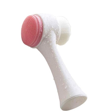Nobrand---Bastão-de-Limpeza-Facial-2-em-1-Pincel-e-Esfoliador-Branco-com-Rosa--1