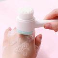 Nobrand - Bastão de Limpeza Facial 2 em 1 Pincel e Esfoliador Branco com Rosa