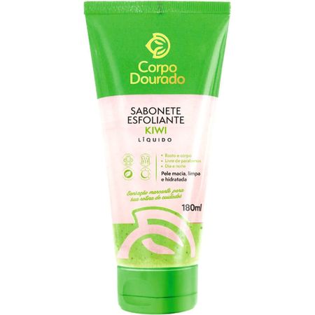 Corpo-Dourado---Sabonete-Esfoliante-Líquido-Rosto-e-Corpo-Kiwi-180ml--1