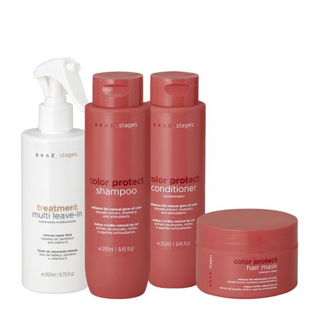 Kit-Braé-Stages-Color-Protect-Home-Care-Multi--Shampoo-+-Condicionador-+-Máscara-+-Leave-in--1