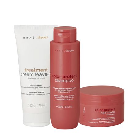 Kit-Braé-Stages-Color-Protect-Shampoo-Máscara-Leave-in--1