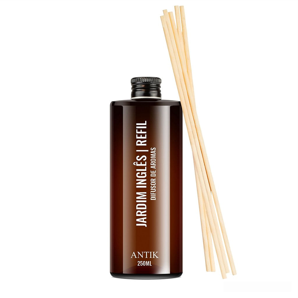 Difusor Jardim Inglês Refil - 250ml + Jogo de Varetas