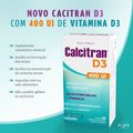 Calcitran D3 400UI 60 Comprimidos - Cálcio Citrato Malato com Vitamina D