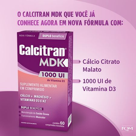 Calcitran-MDK-60-Comprimidos---Cálcio-com-Magnésio,-Vitamina-D-e-K--2