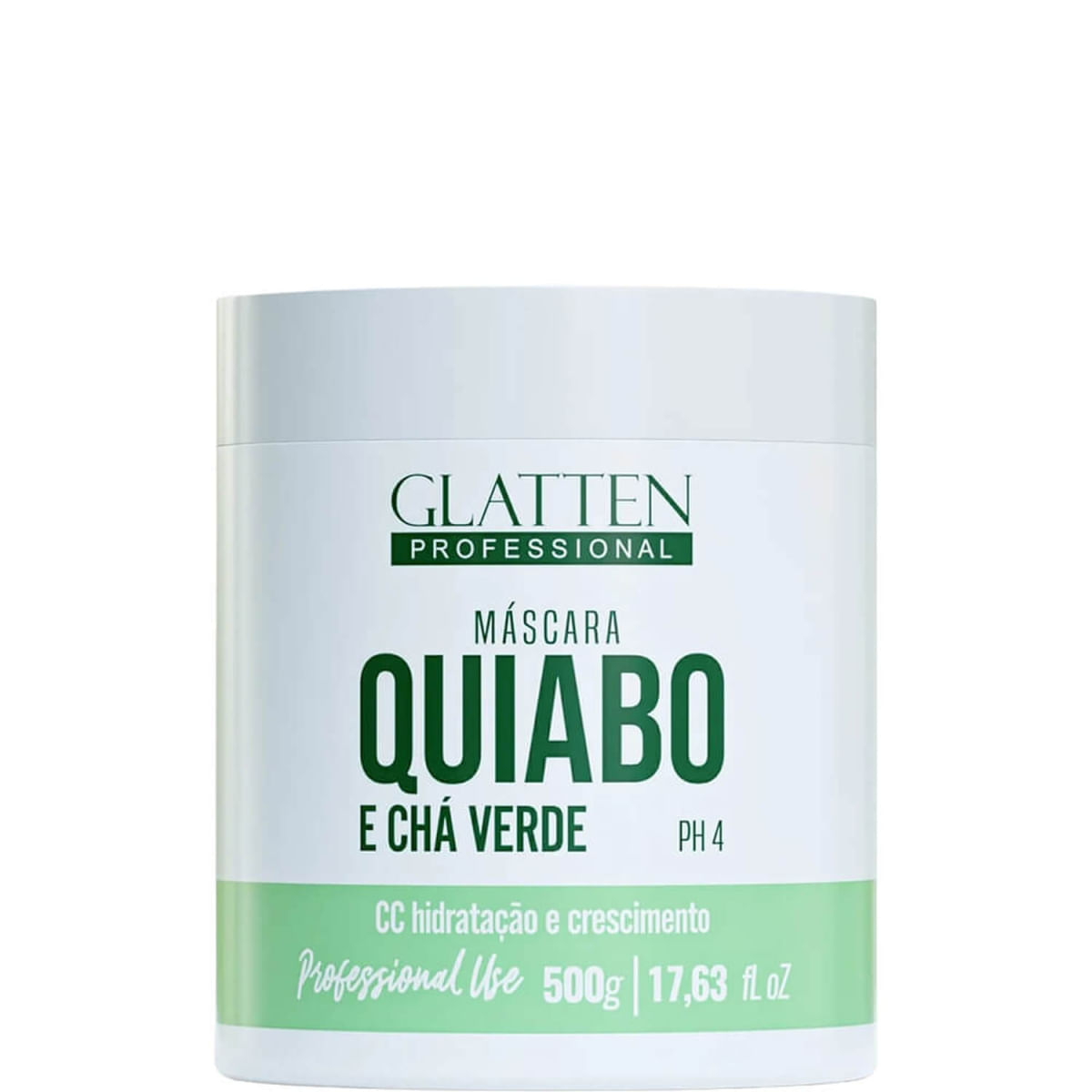 Glatten Quiabo e Chá Verde - Máscara Hidratação e Crescimento 500g