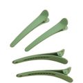 Nobrand - Kit Clips de Cabelo Curvos 7cm Verde (4 Peças)