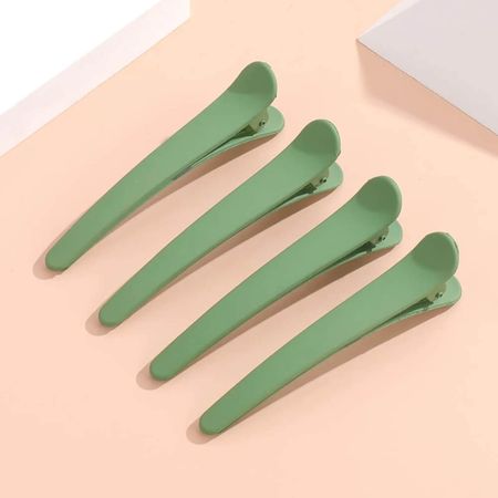 Nobrand---Kit-Clips-de-Cabelo-Curvos-7cm-Verde-(4-Peças)--4