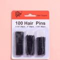 Nobrand - Kit Grampos de Cabelo Aço 4cm 5cm e 6cm Preto (100 Peças)