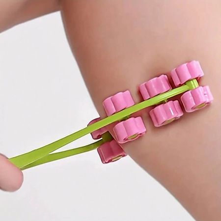 Nobrand---Rolo-Massageador-Facial-3D-em-V-Plástico-Flexível-Verde-com-Rosa--3