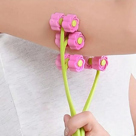 Nobrand---Rolo-Massageador-Facial-3D-em-V-Plástico-Flexível-Verde-com-Rosa--2
