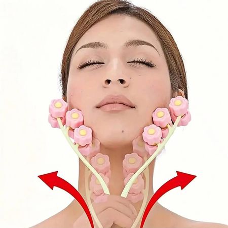 Nobrand---Rolo-Massageador-Facial-3D-em-V-Plástico-Flexível-Verde-com-Rosa--5