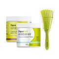 Kit Deva Curls Super Cream 500g + Máscara Heaven in Hair 500g + Escova