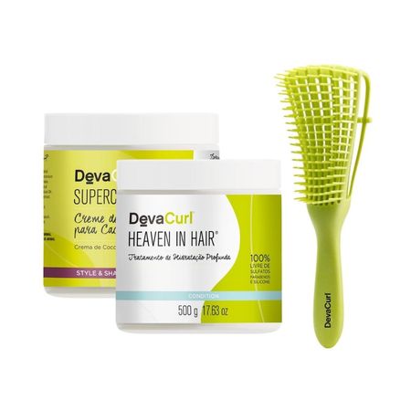 Kit-Deva-Curls-Super-Cream-500g-+-Máscara-Heaven-in-Hair-500g-+-Escova--1