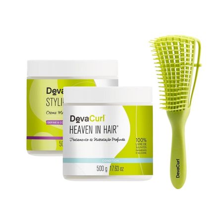 Kit-Deva-Curls-Styling-Cream-500g-+-Máscara-Heaven-in-Hair-500g-+-Escova--1