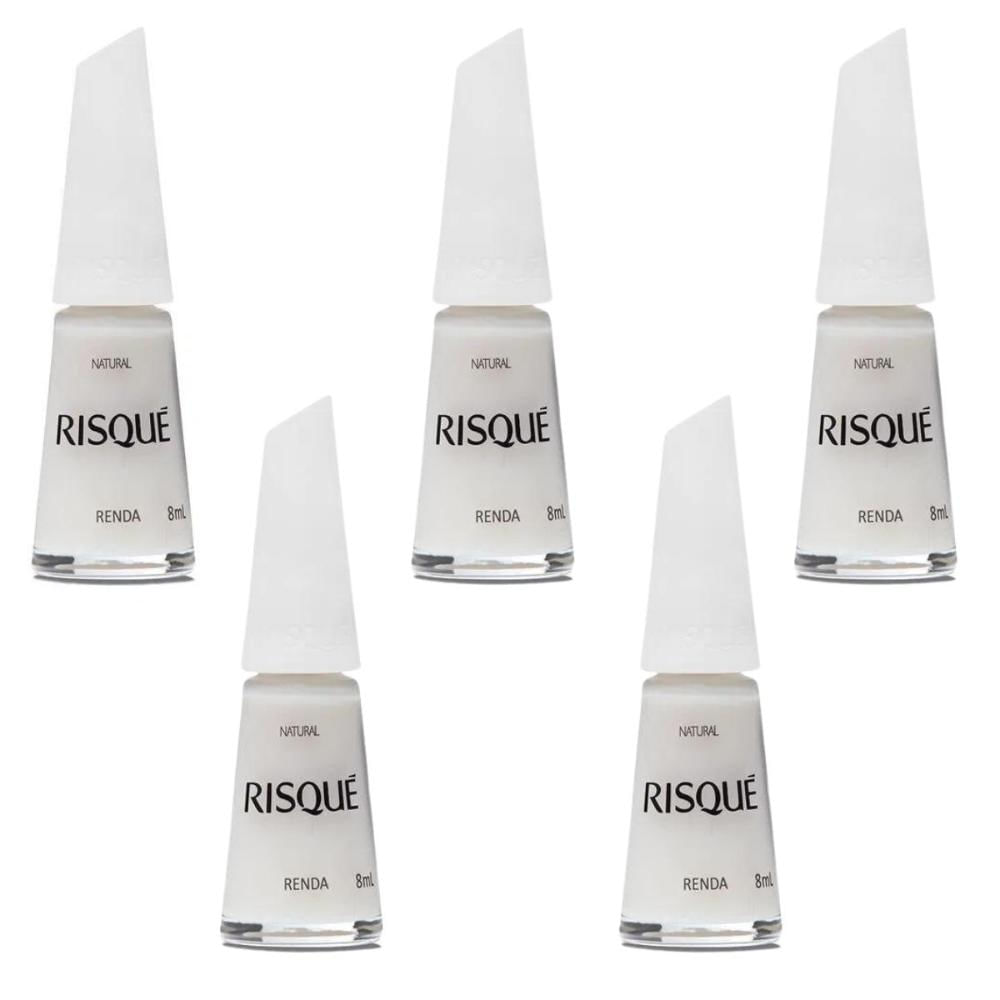 Kit Esmalte Natural Risqué Renda 8ml C/5
