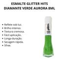Esmalte Glitter Hits Diamante Verde Aurora 8ml