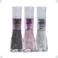 Kit Esmalte Dailus Babado e Gliteria Com 3 8ml