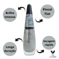 Esmalte Glitter Impala A Cor da Sua Moda Prata 7,5ml