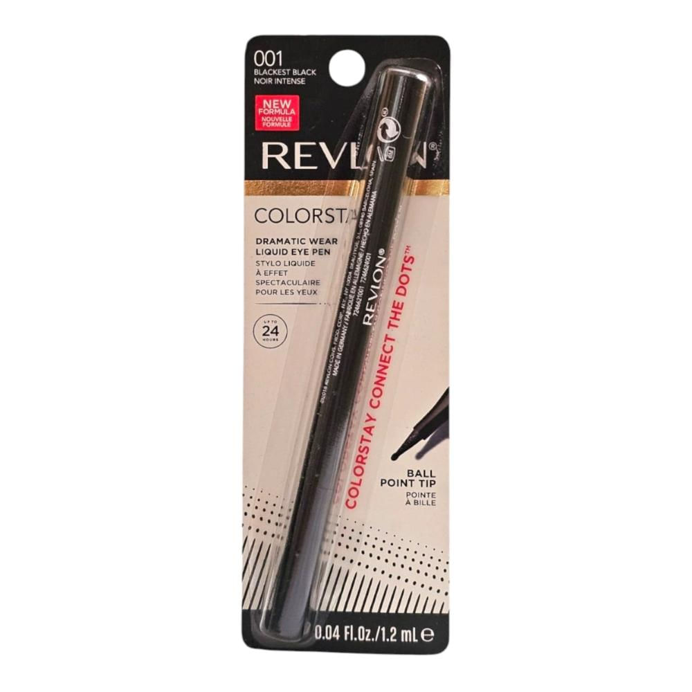 Revlon Colorstay Liquid Eye Pen Ball Point Blackest Black 001 - Caneta Delineadora 1,2ml