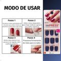 Unhas Autocolantes Kiss New York Impress Curto Follow Me Bip420br