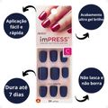Unhas Autocolantes Kiss New York Impress Curto Follow Me Bip420br