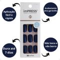 Unhas Autocolantes Kiss New York Impress Quadrado Médio Look At Me Bipm420br