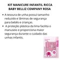 Kit Manicure Infantil Ricca Belliz Rosa Cod.742