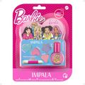 Kit Impala Barbie:1 Esmalte Glitter Estilo e Brilho e Paleta de Maquiagem Infantil