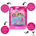 Kit Impala Barbie:1 Esmalte Glitter Estilo e Brilho e Paleta de Maquiagem Infantil