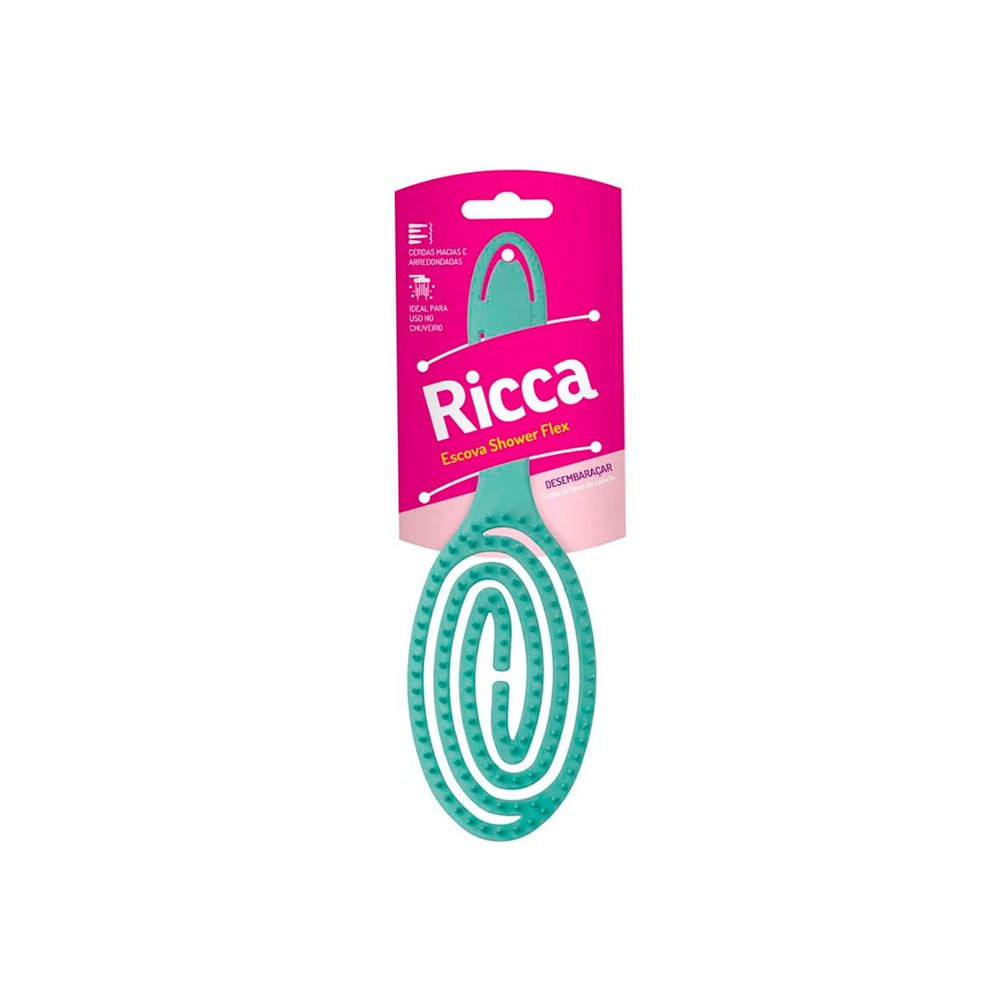 Escova Ricca Shower Flex Turquesa - 454