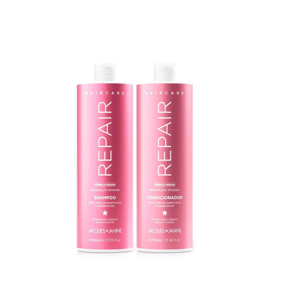 Kit Jacques Janine Hair Care Repair Shampoo 800ml + Condicionador 750ml