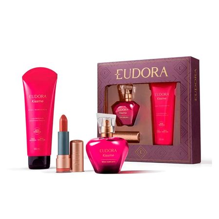 Kit-Eudora-Kiss-Me-Rosa-Marcante-Perfume-Feminino-Deo-Colônia-Eudora-Kiss-Me-Rosa-Marcante-50ml-+-Hidratante-Corporal-100ml-+-Batom-Soul--1