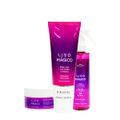Kit Lowell Liso Mágico Shampoo Máscara Fluído (3 produtos)