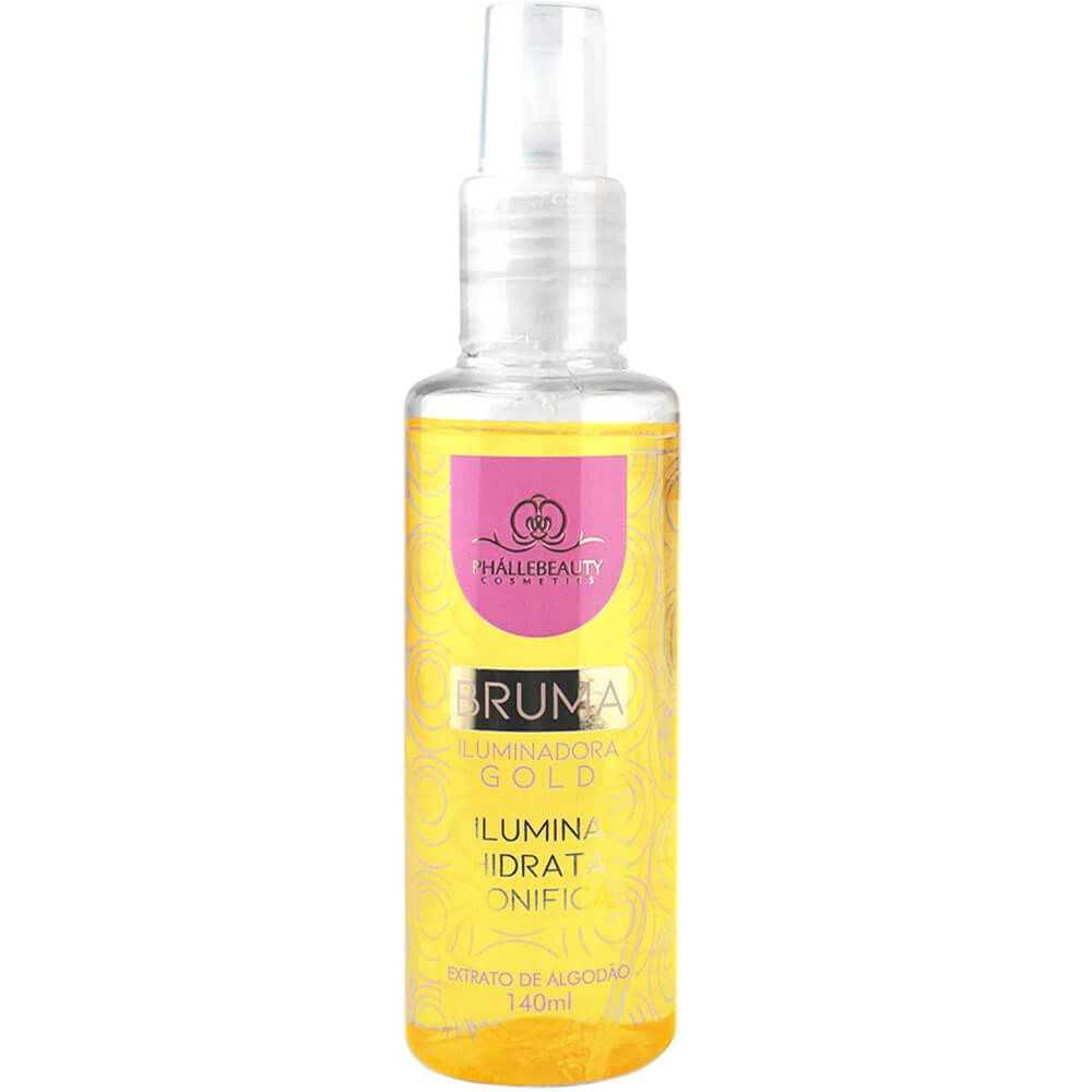 Phállebeauty - Bruma Iluminadora Gold Fixador de Maquiagem 140ml