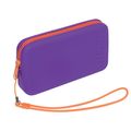 Necessaire De Silicone Pequena Roxa Ricca