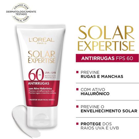 L'Oréal-Paris-Solar-Expertise-Antirrugas-FPS60---Protetor-Solar-Facial-40g--4