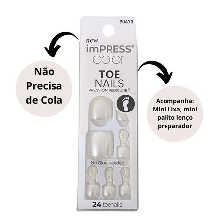 Unha-Postiça-Para-Pés-Kiss-Impress-Color-Toe-Nails-501-Lustre-White-Com-24un--2